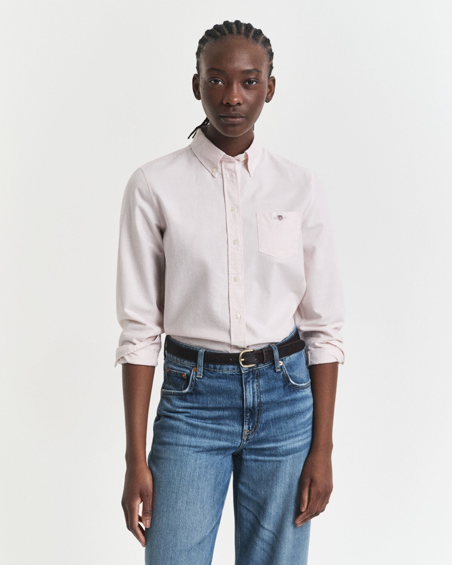 Camicia Oxford classica a righe regular fit