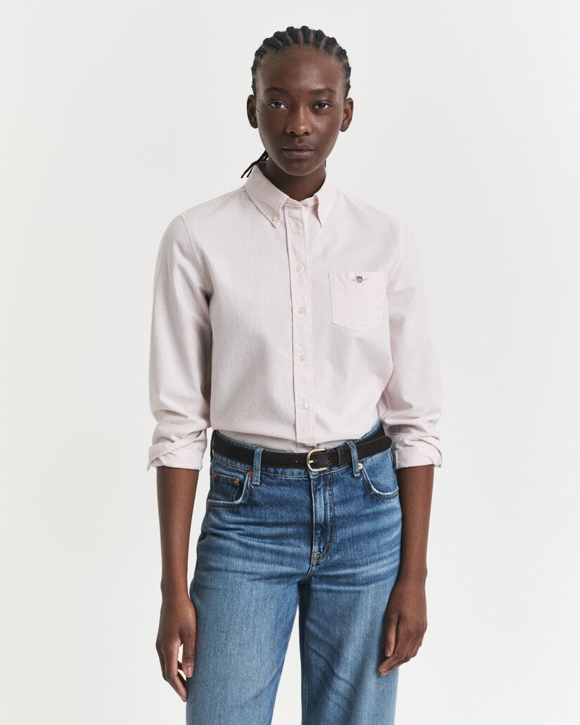 Camicia Oxford classica a righe regular fit
