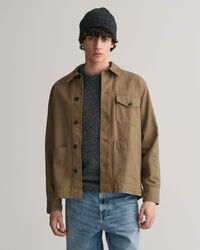 Camicia giacca in twill spazzolato