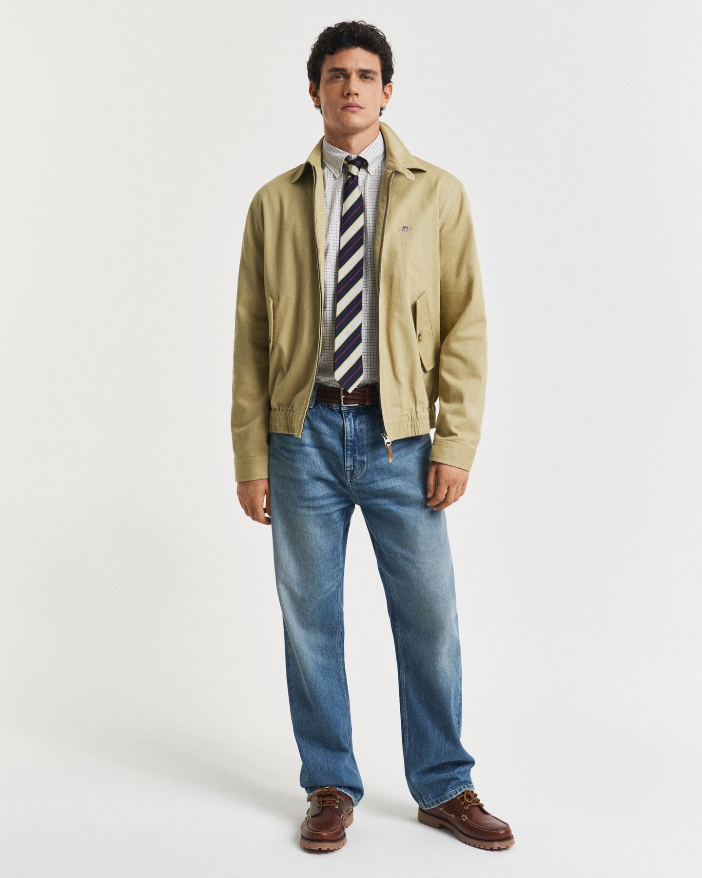 Classica camicia in popeline a quadri regular fit