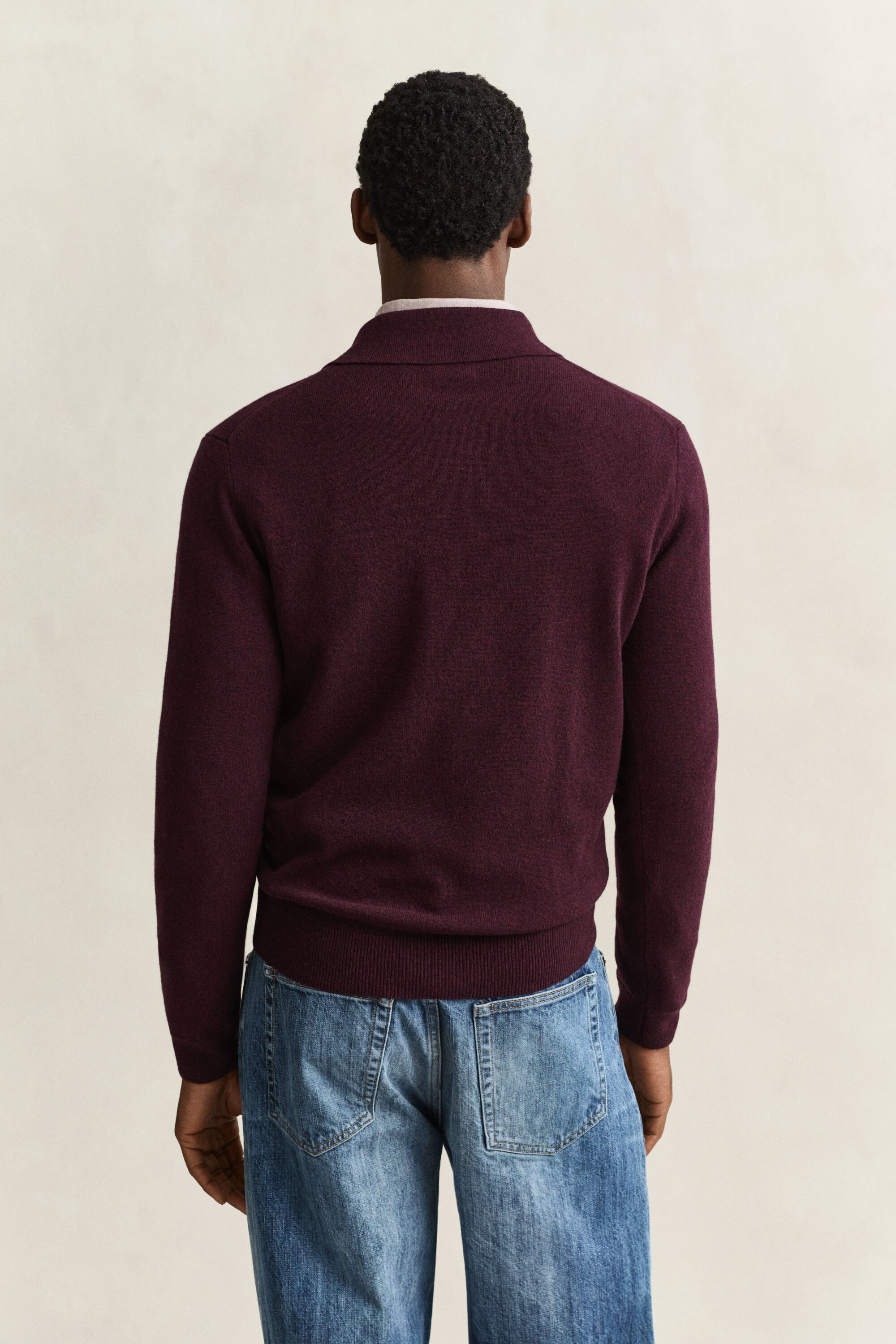 Maglia polo in finissima lana d’agnello
