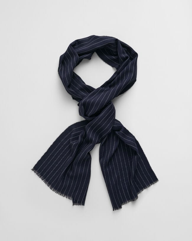 Sciarpa gessata in finissima lana merino