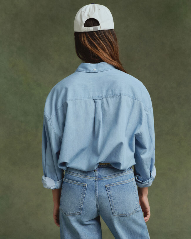 Camicia in chambray oversize