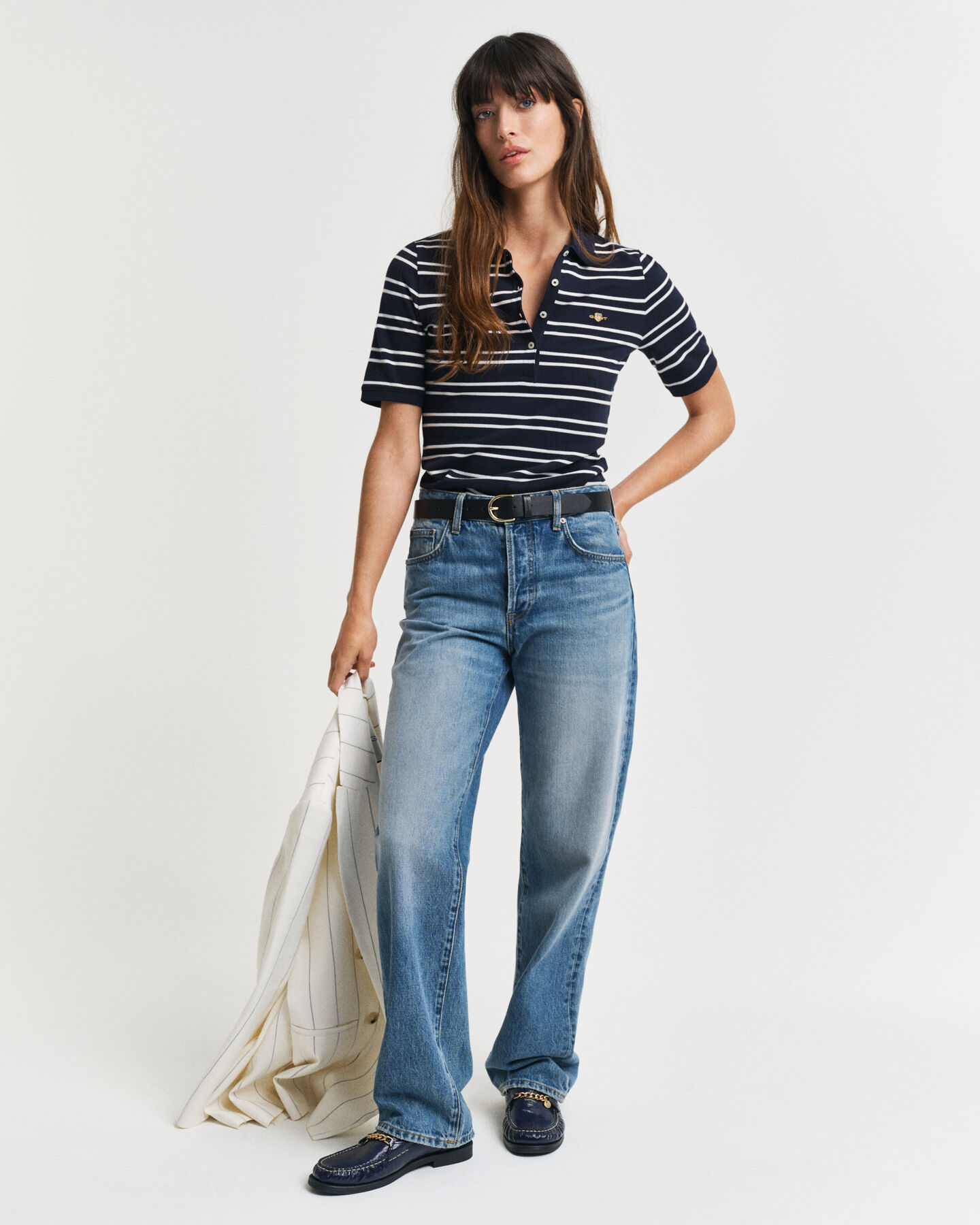 Polo Shield in piqué a righe