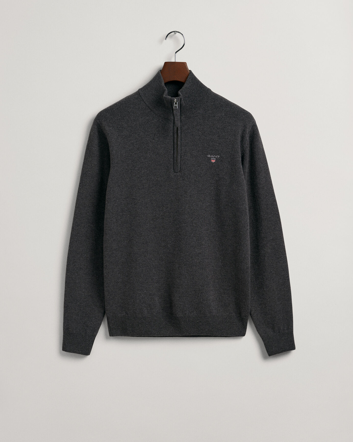 Maglia in lana d'agnello extrafine con zip corta