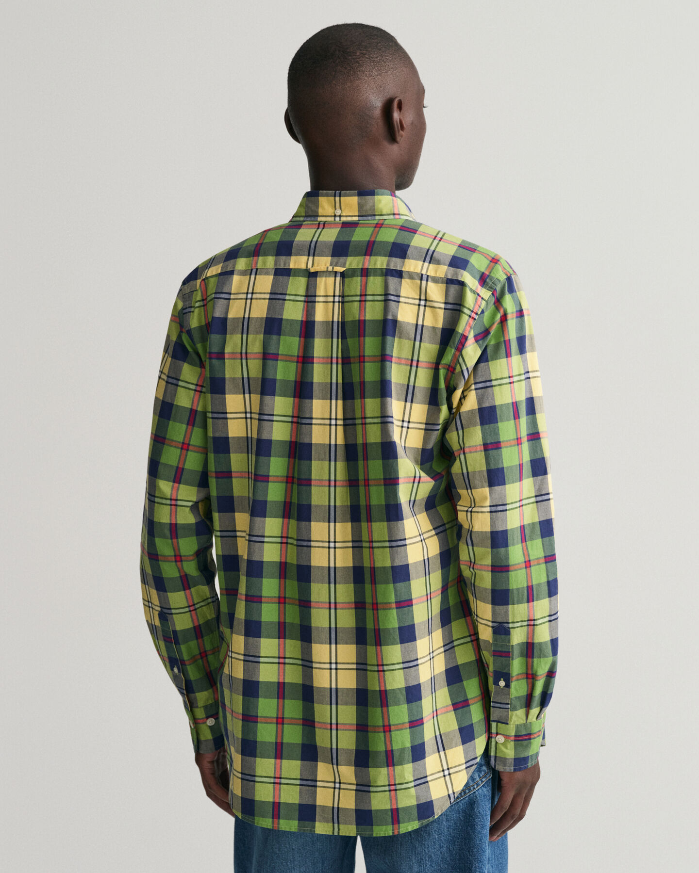 Camicia a quadri grandi in popeline regular fit