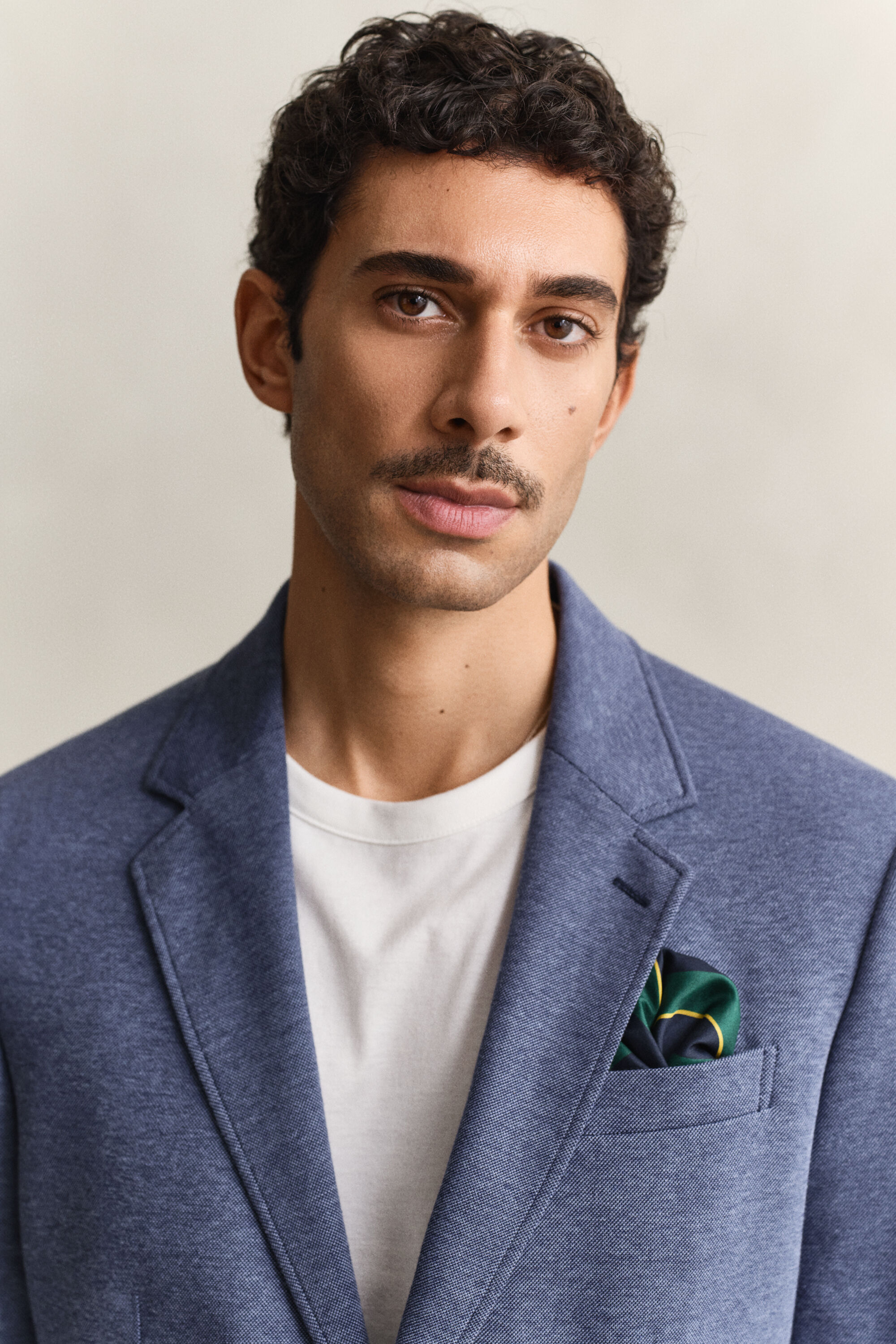 Blazer in jersey bicolore in piqué