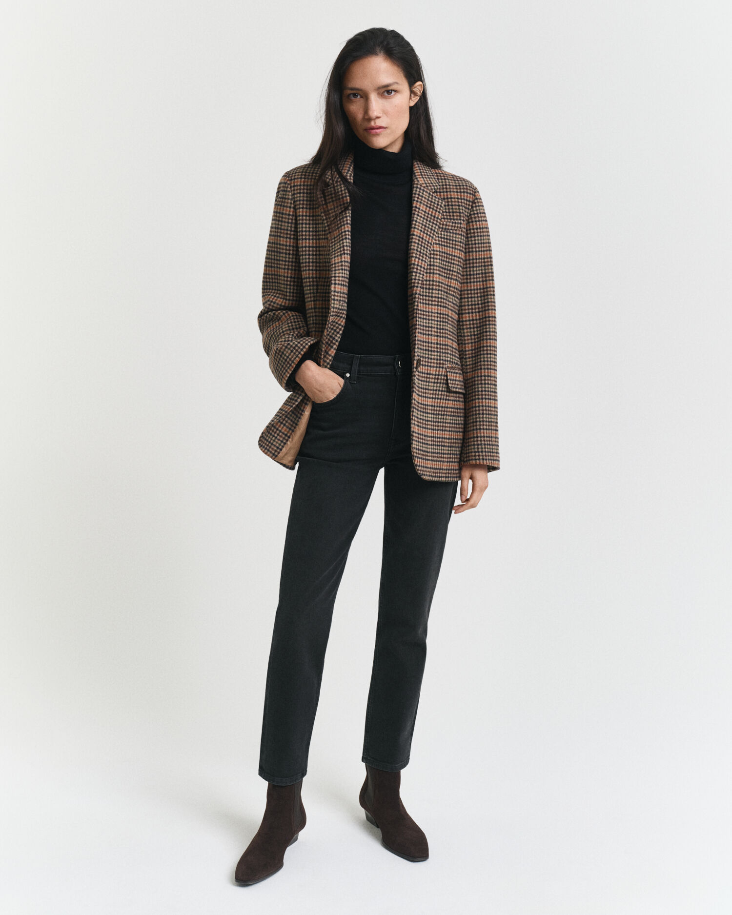 Jeans neri alla caviglia slim fit