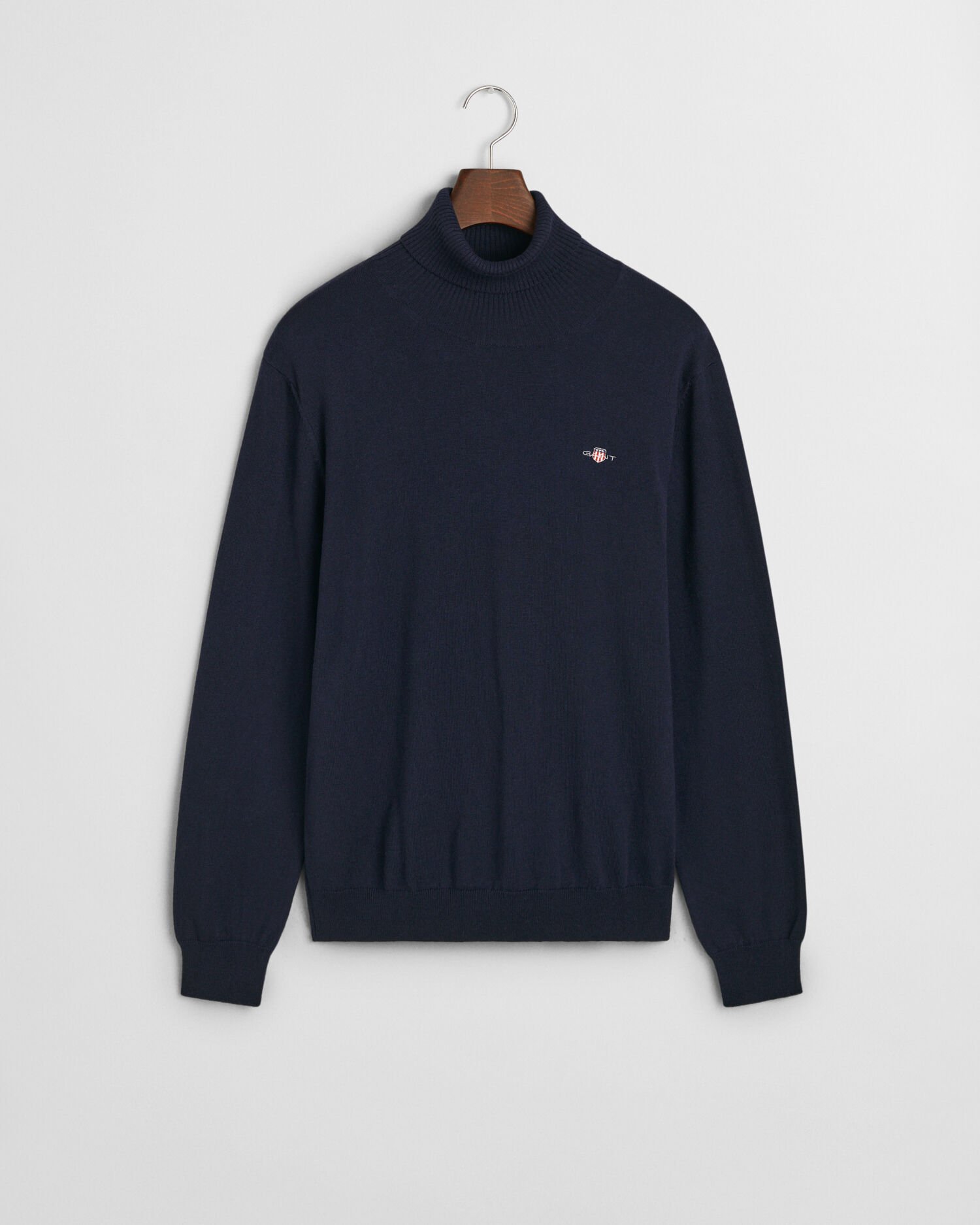 Maglia a collo alto in lana e cotone