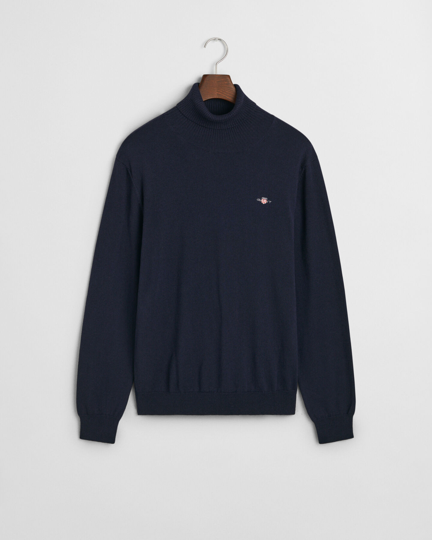 Maglia a collo alto in lana e cotone