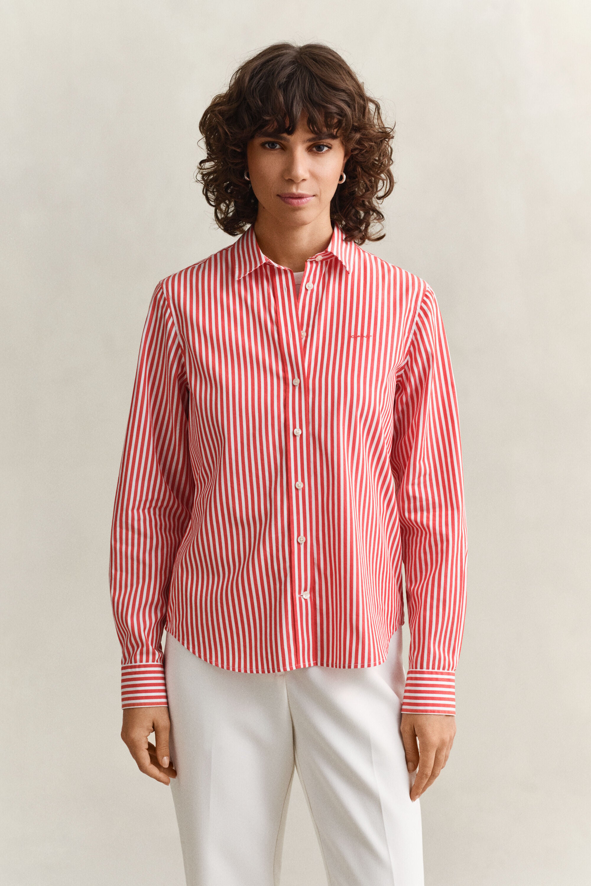 Camicia classica in popeline a righe regular fit
