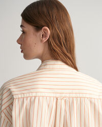 Camicia in popeline a righe e polsini alti oversize