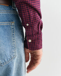 Camicia in flanella a microquadretti regular fit