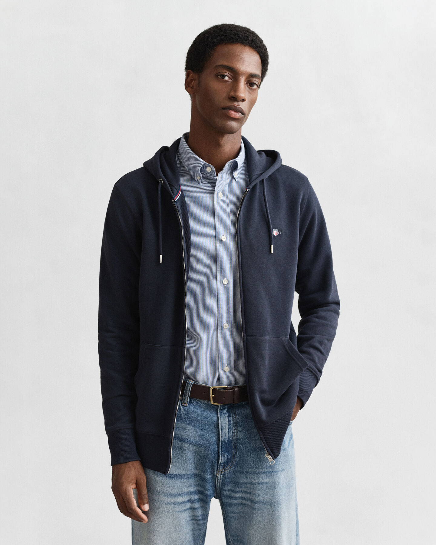 Felpa con cappuccio Shield con zip