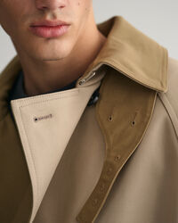 Trench lungo in cotone pesante