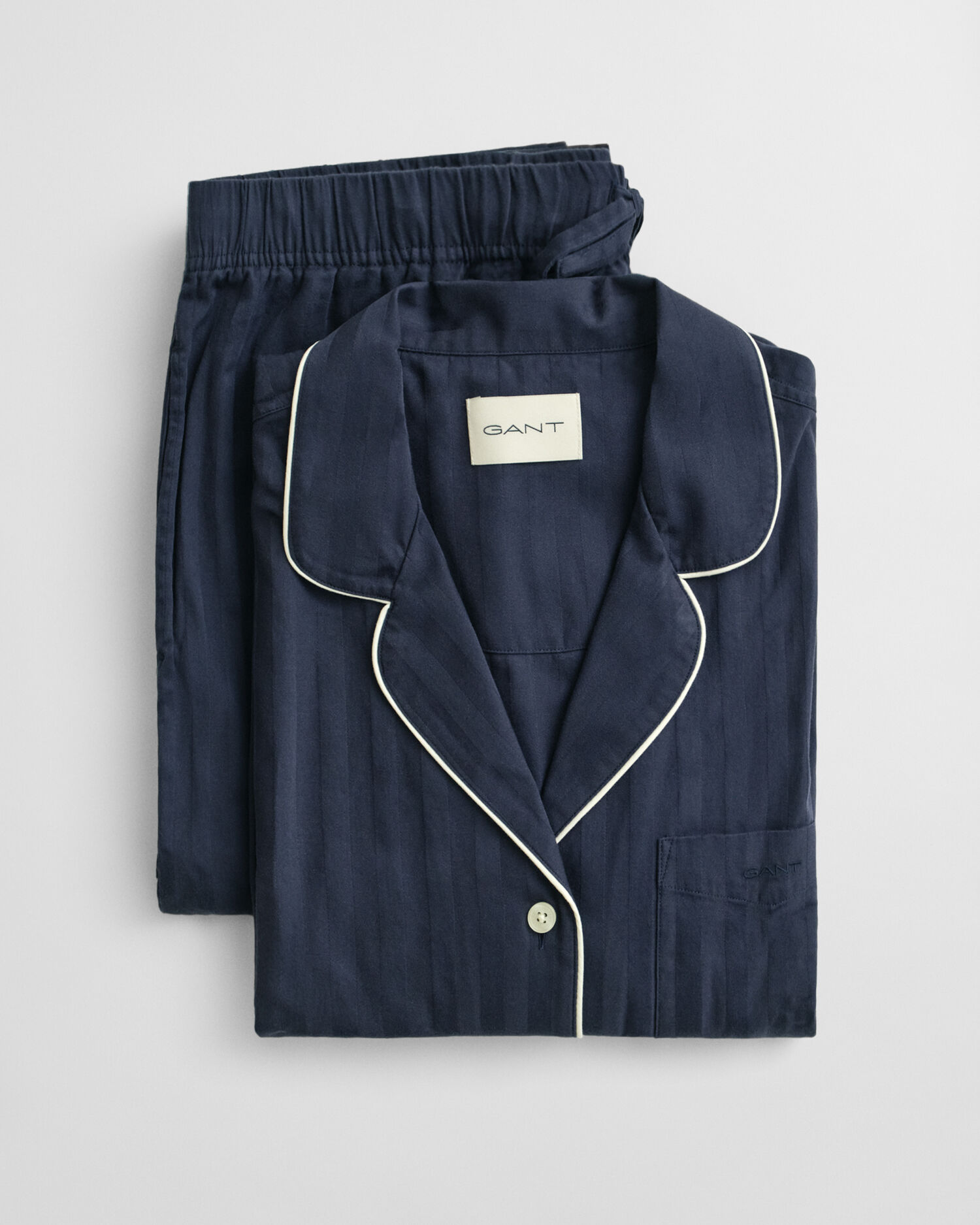 Confezione regalo di pigiama in raso a righe