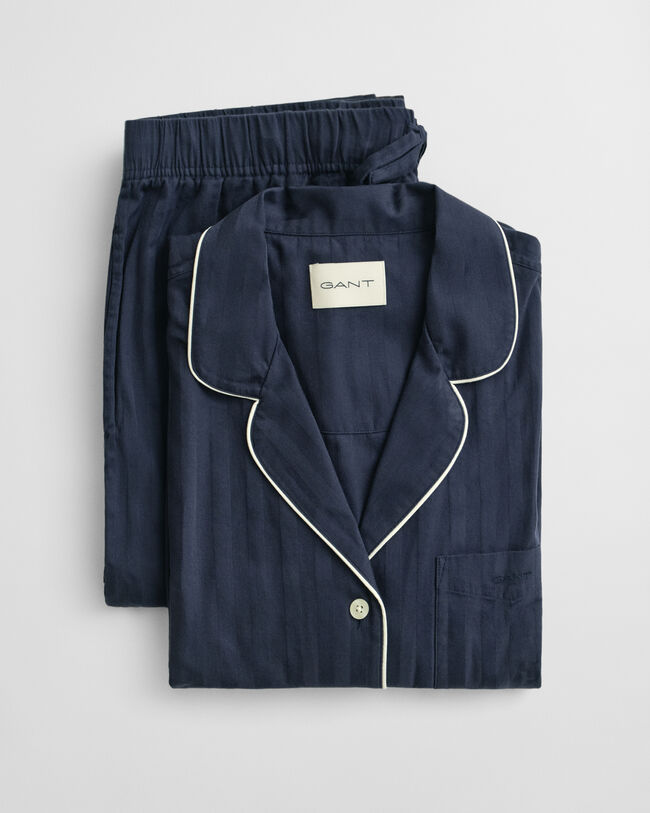 Confezione regalo di pigiama in raso a righe