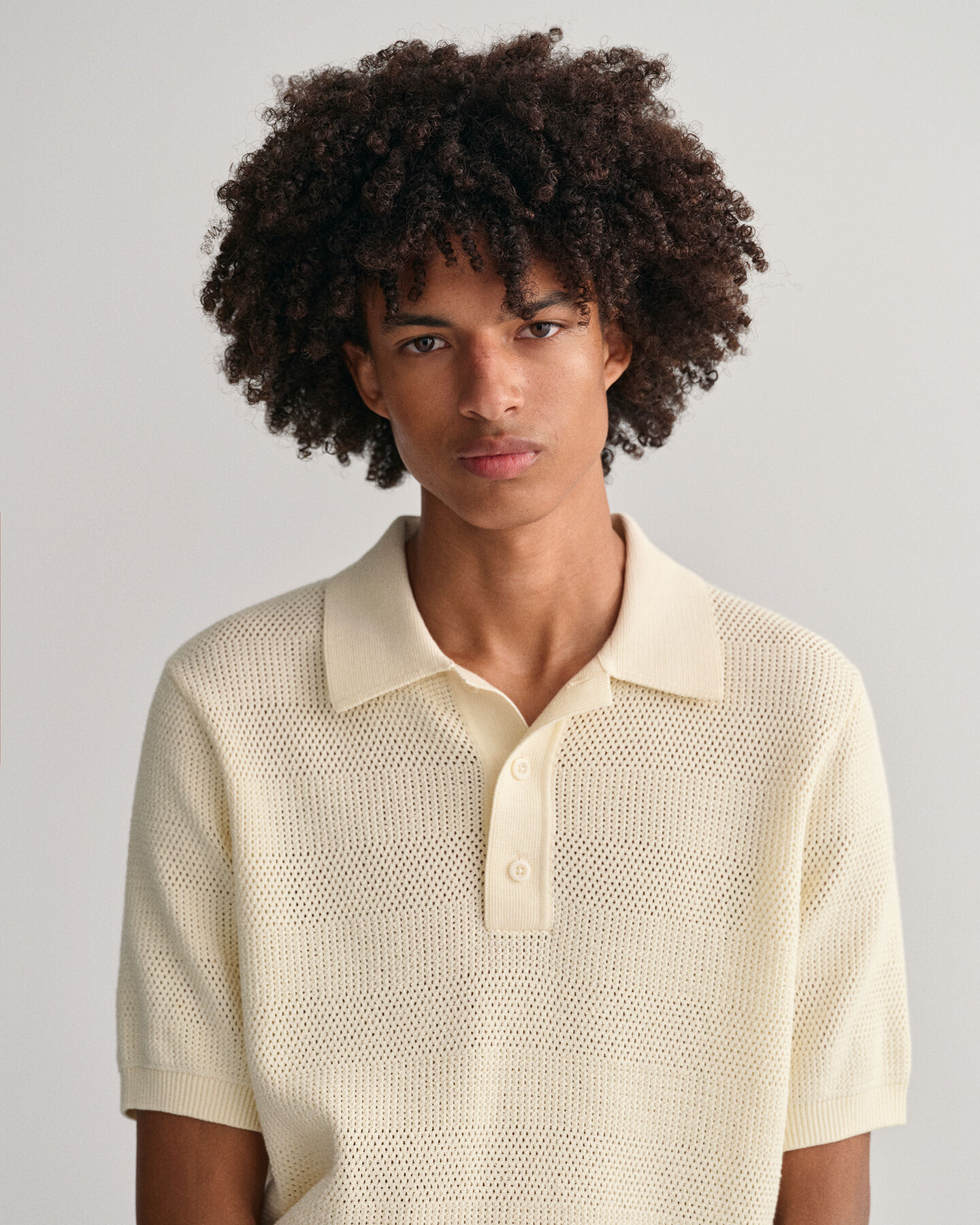 Polo in cotone Textured