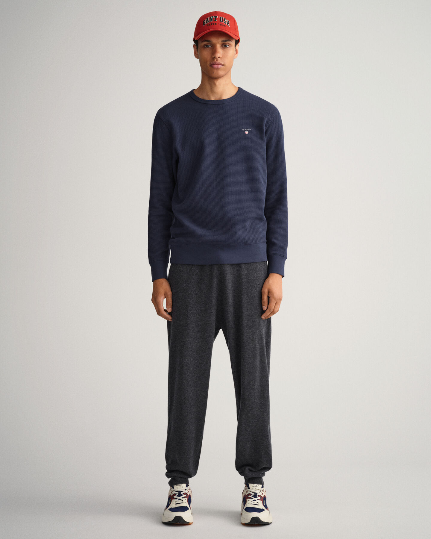 Felpa girocollo Waffle