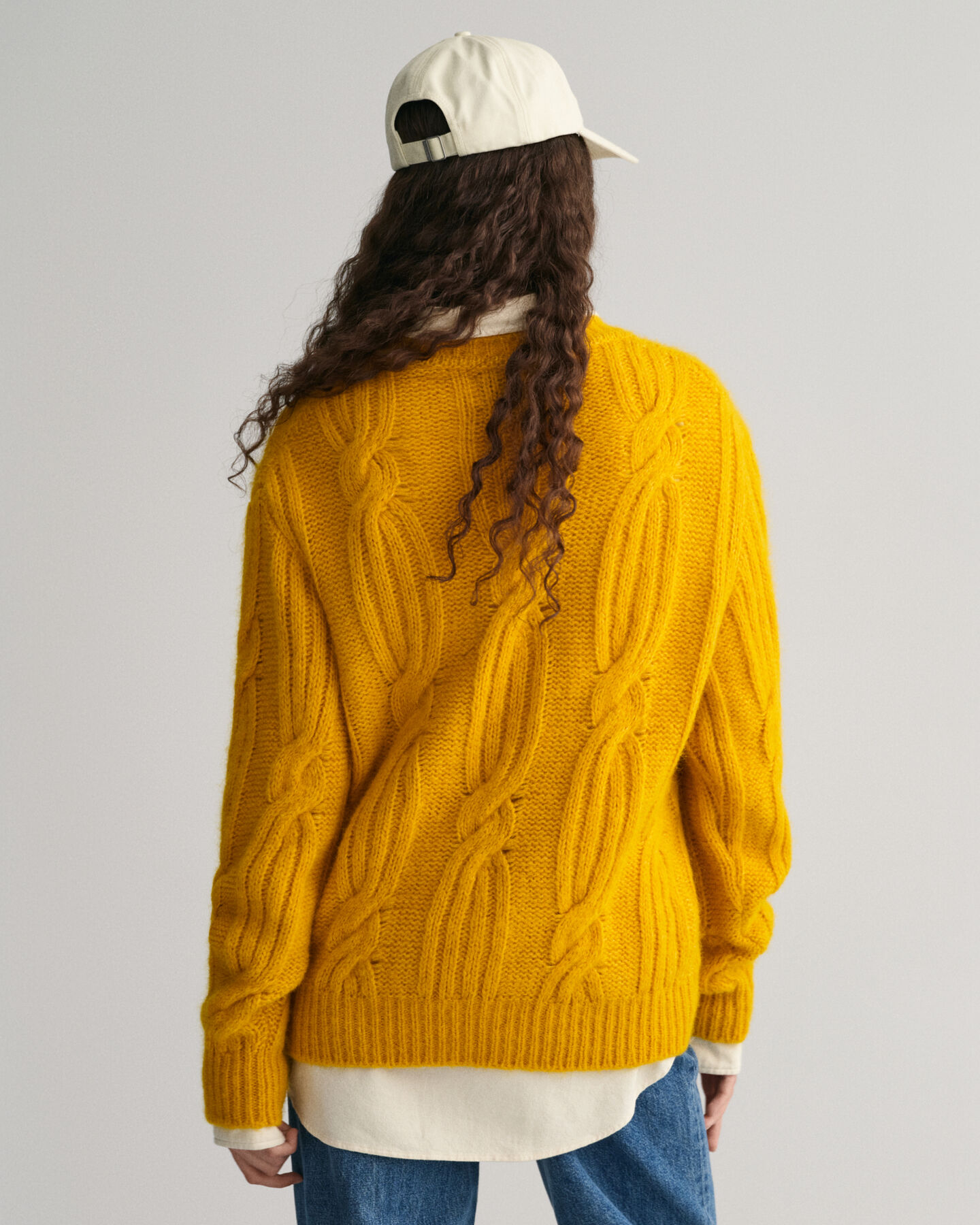 Maglia girocollo a trecce Furry