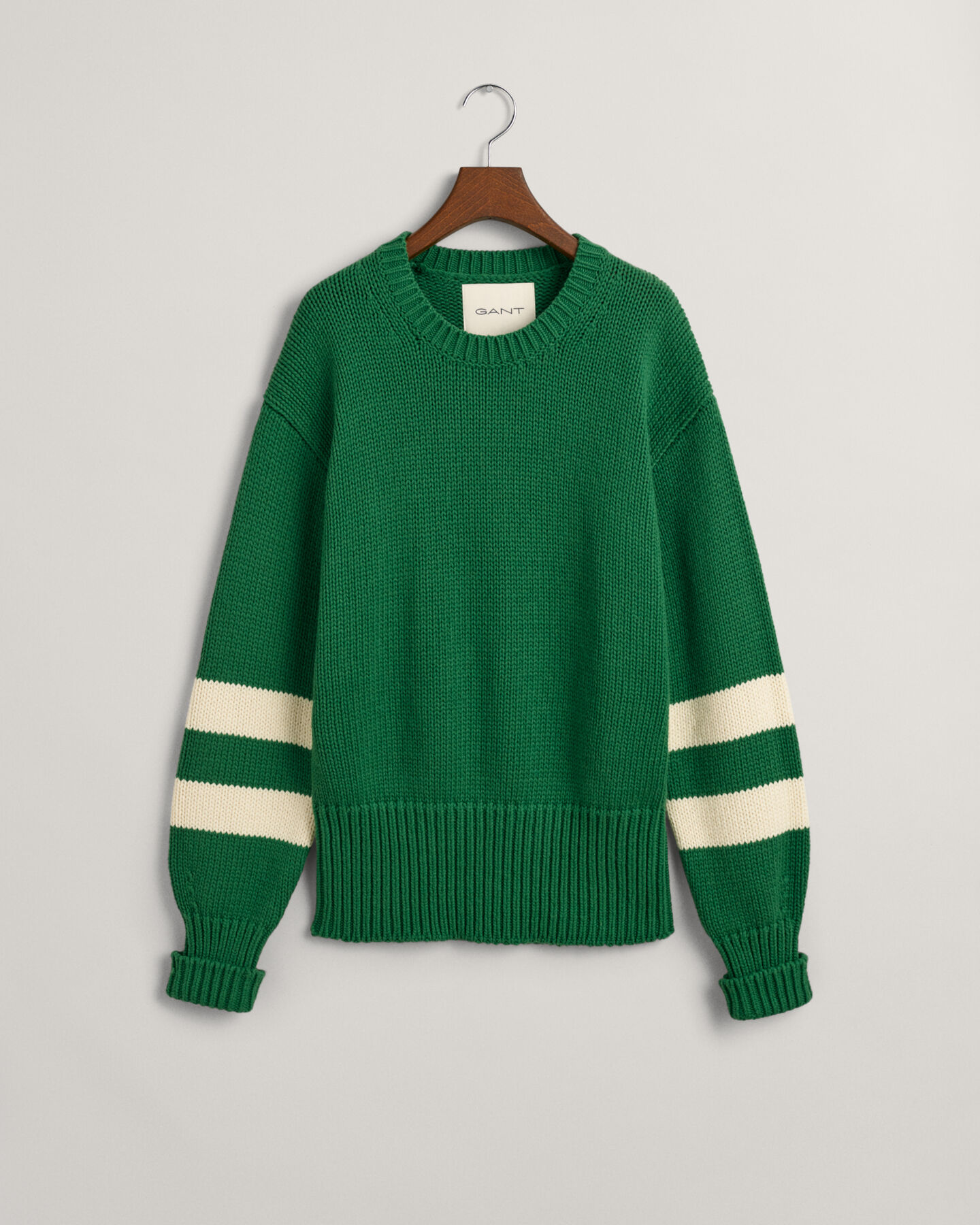 Maglia girocollo a righe a maniche corte