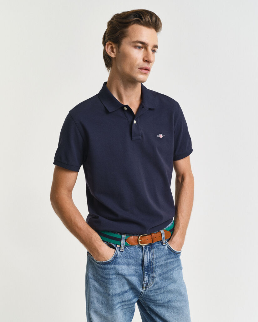 Polo Shield in piqué slim fit