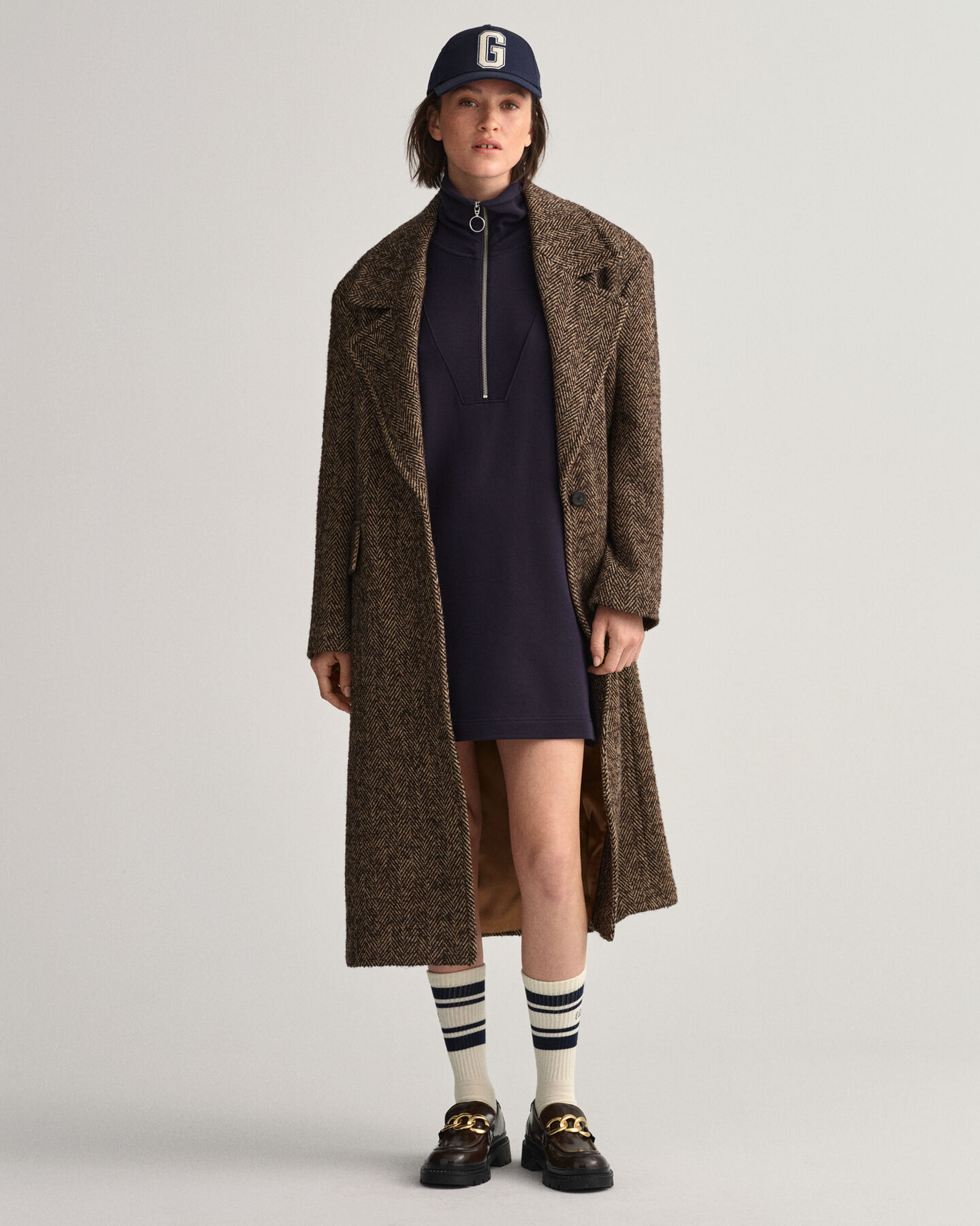 Abito di felpa con zip corta