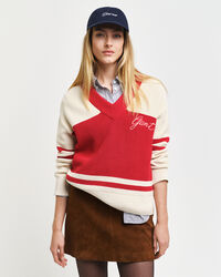 Maglia con scollo a V GANT Varsity in cotone
