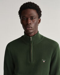 Maglia a coste Texture con zip corta