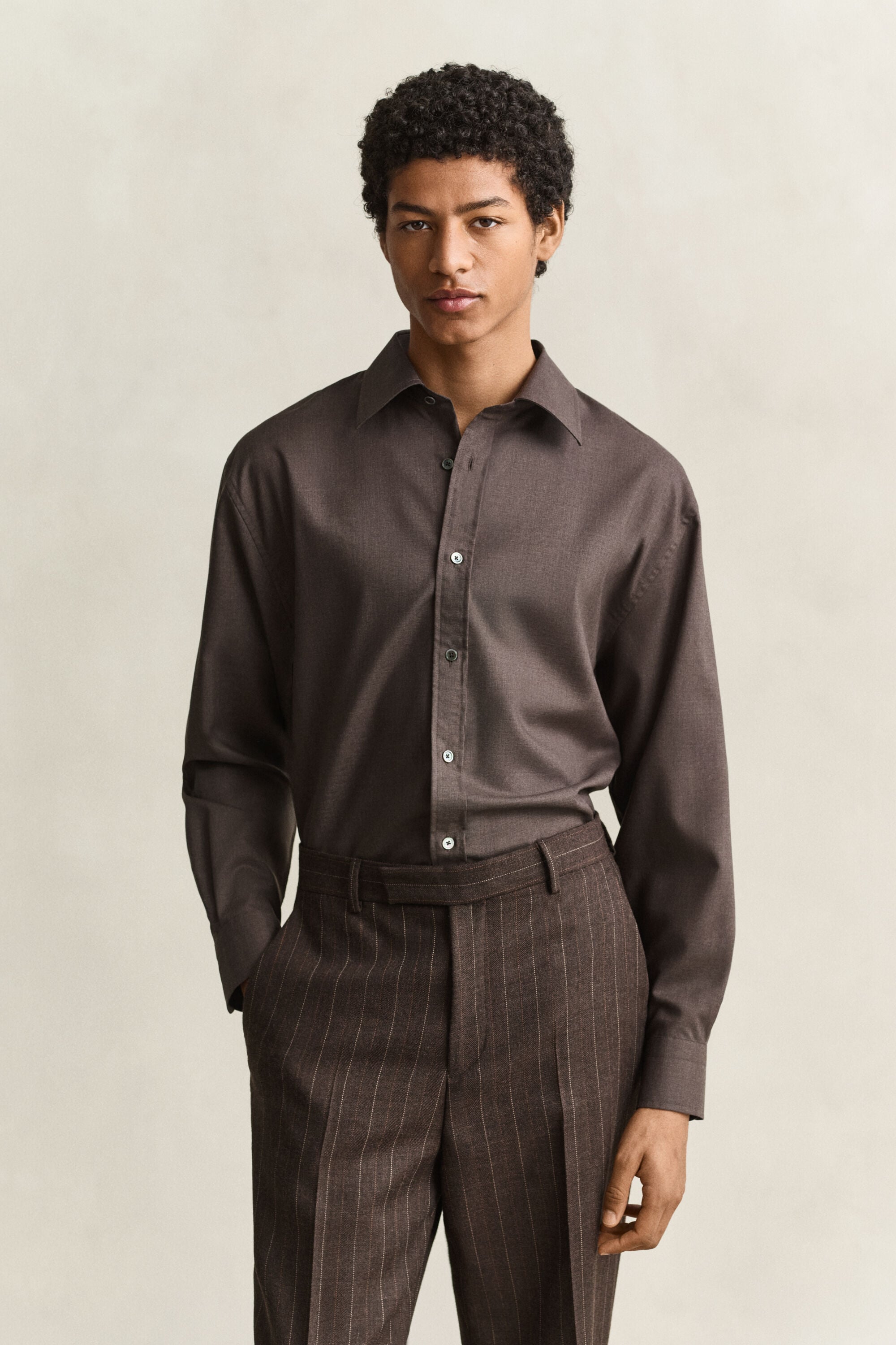 Camicia in lana merino
