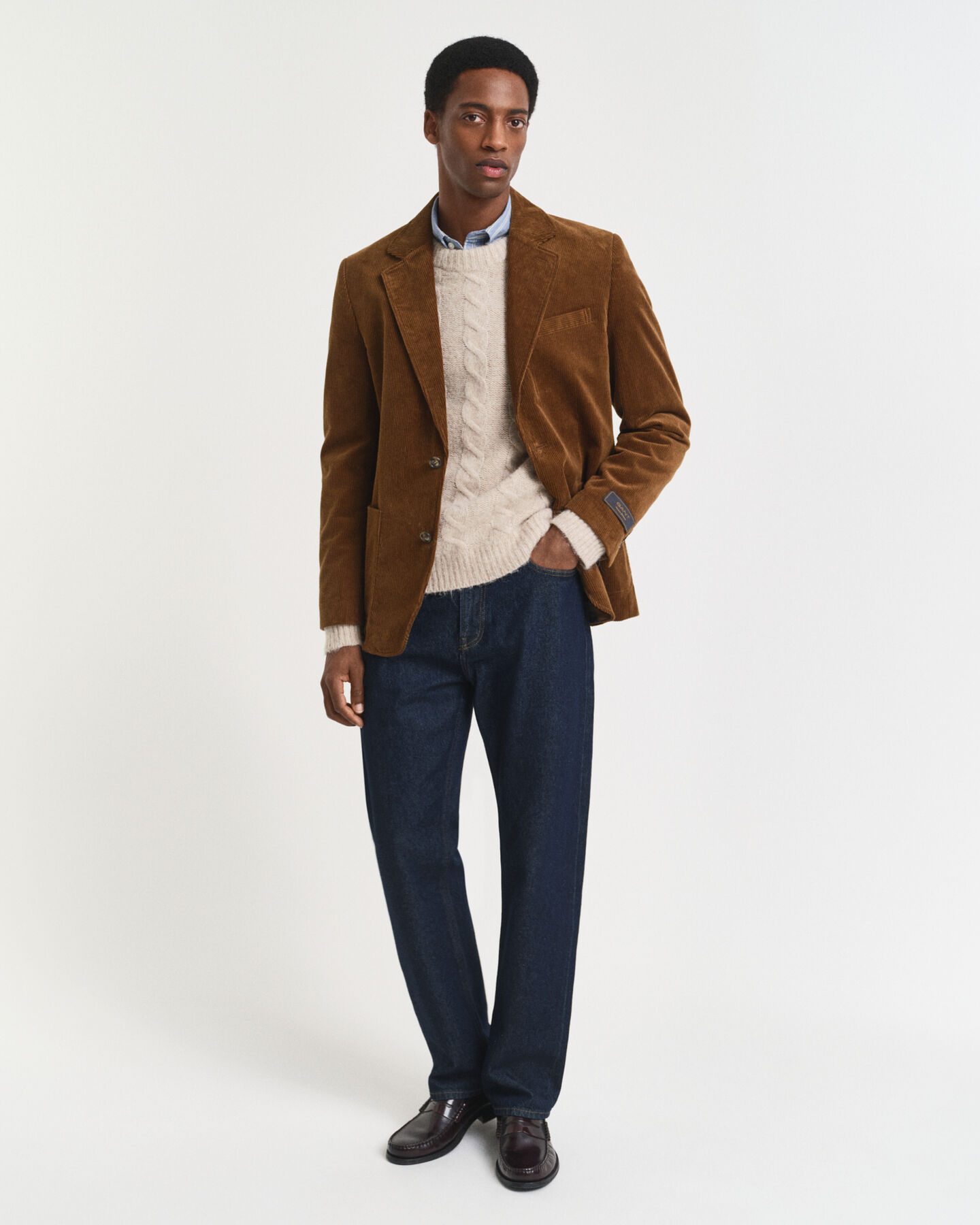 Maglia girocollo a trecce