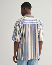 Camicia a maniche corte a righe larghe relaxed fit