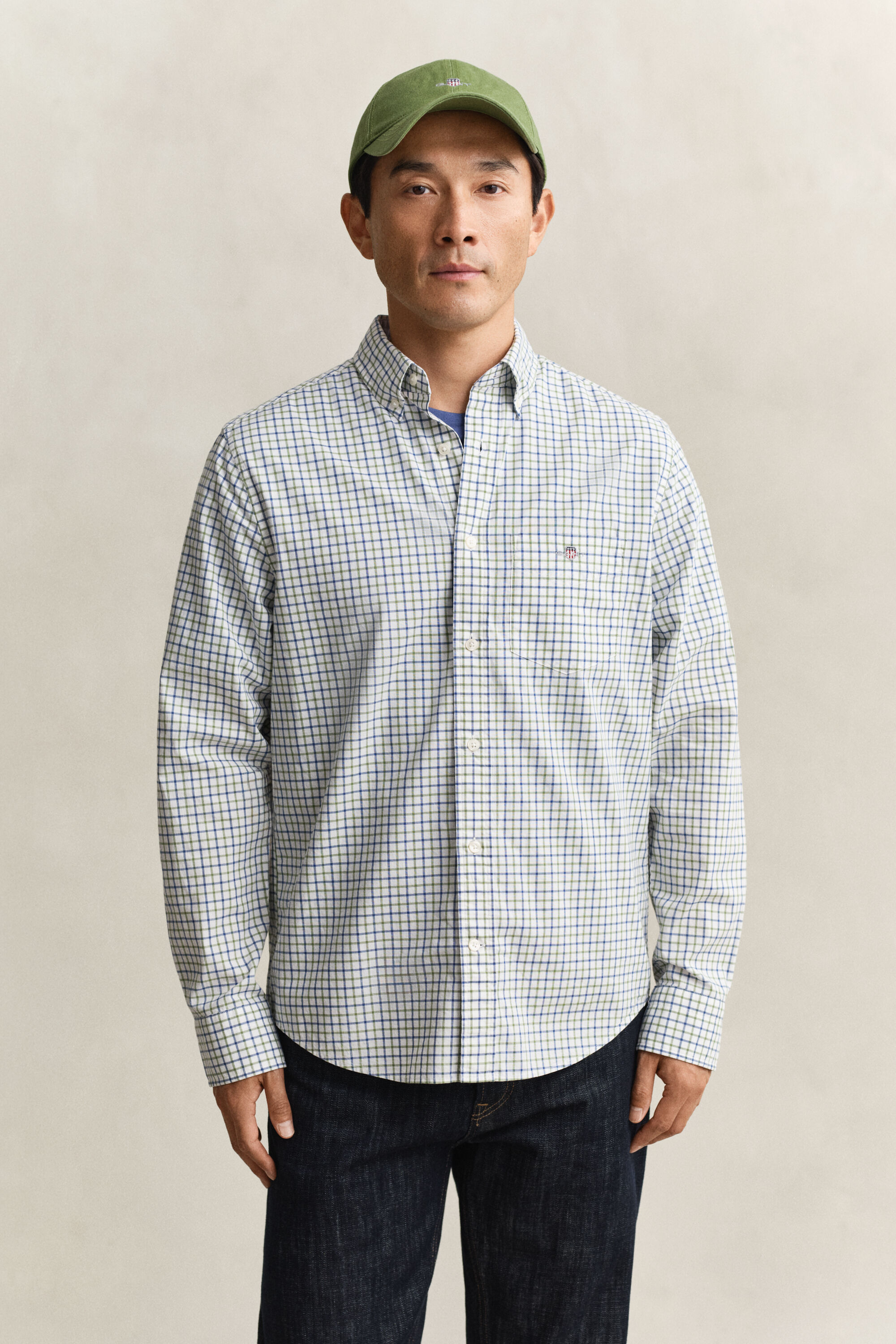 Classica camicia in popeline a quadri