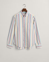 Camicia Oxford a righe multicolore regular fit