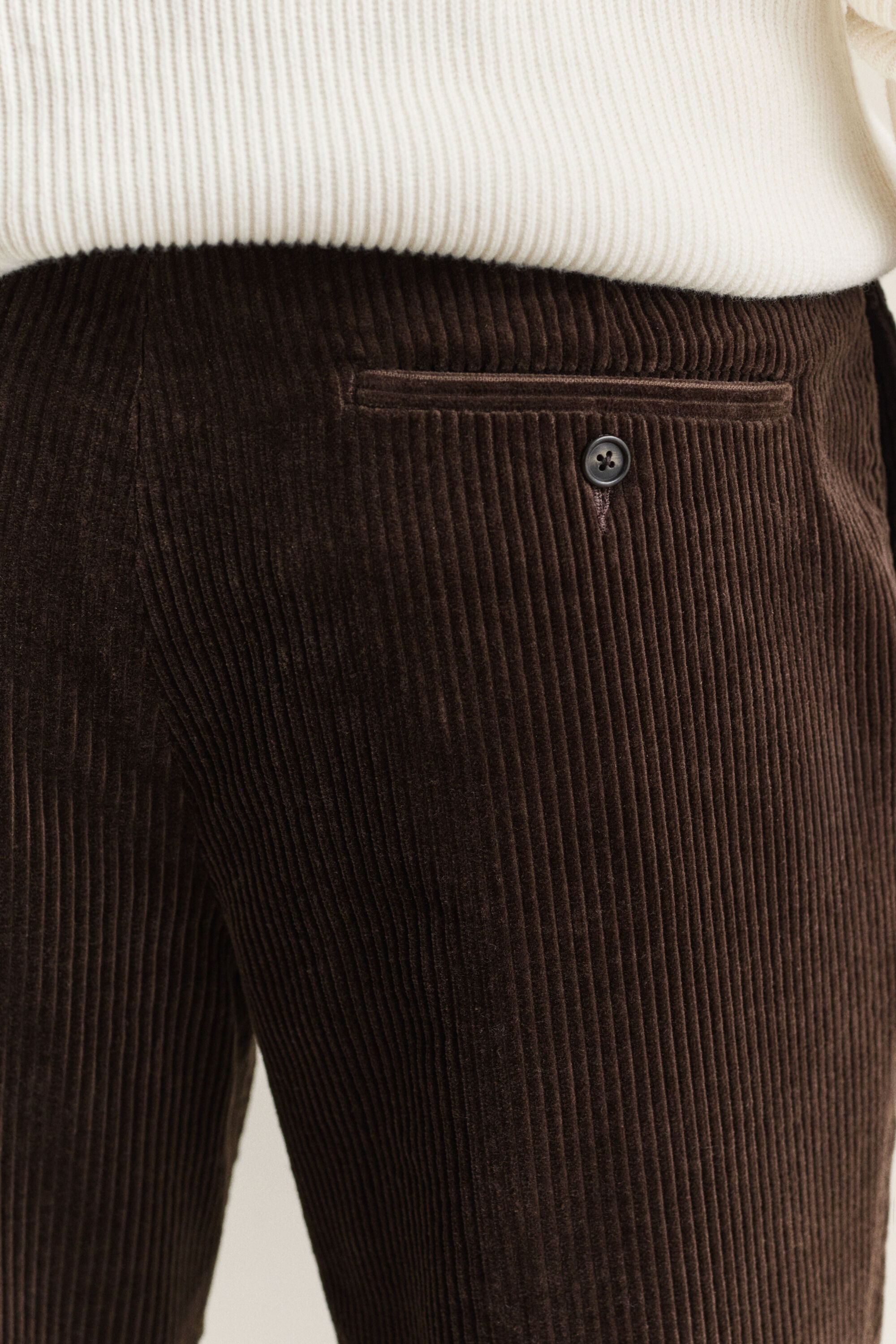 Pantaloni da abito in velluto a coste