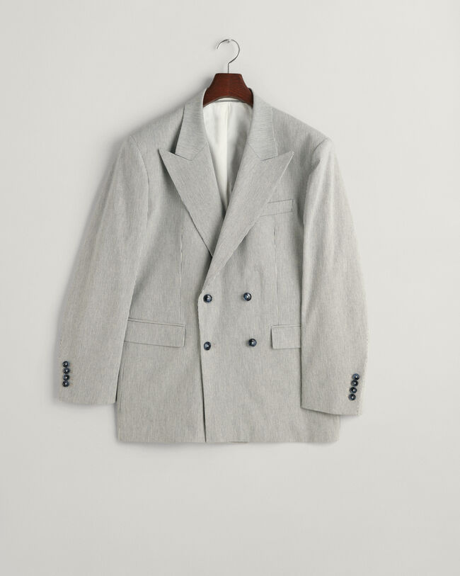 Blazer doppiopetto a righe oversize