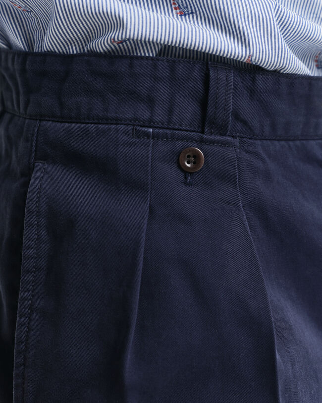 Pantaloncini chino in twill di cotone relaxed fit