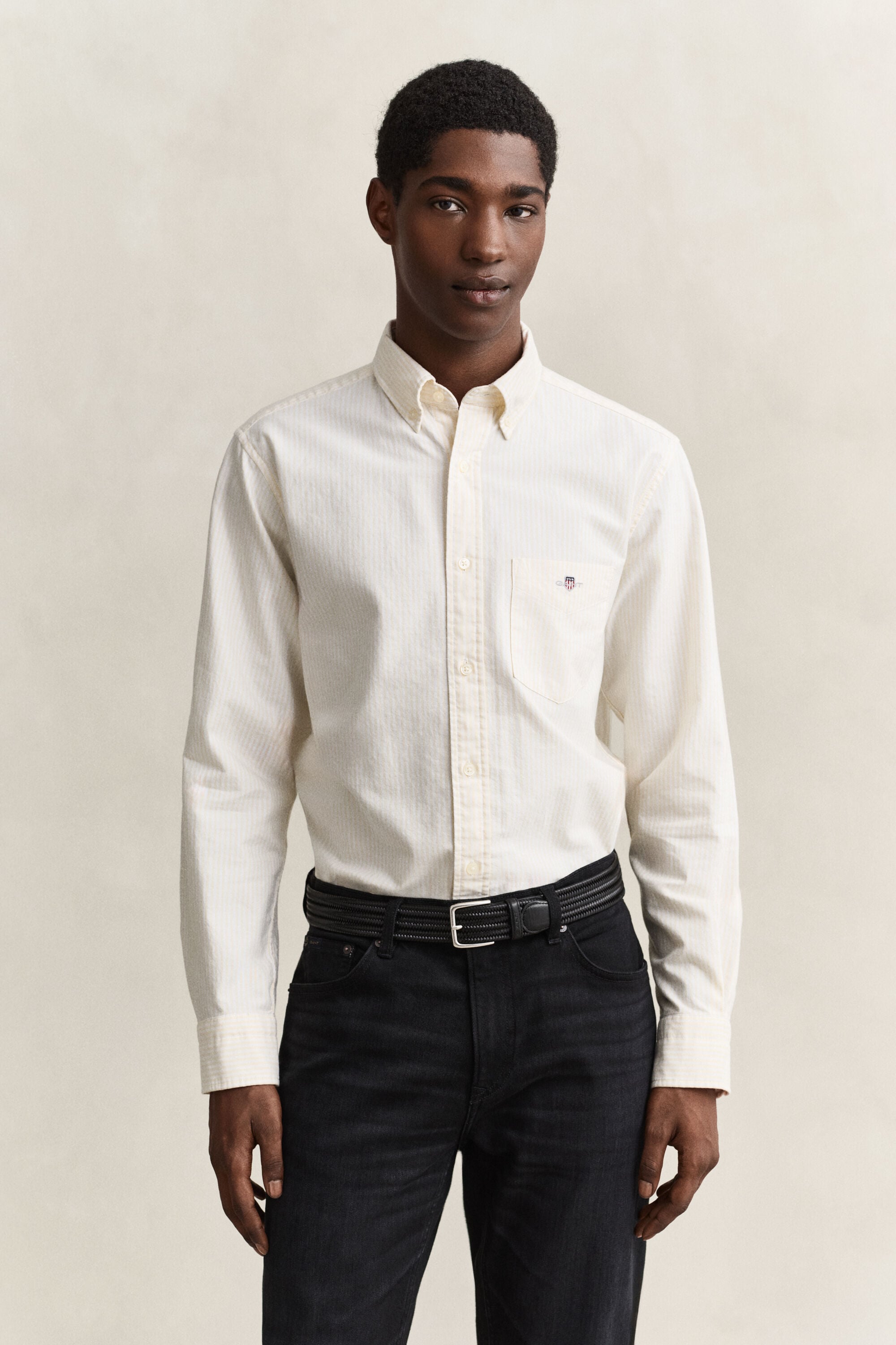 Camicia Oxford classica a righe Banker