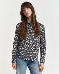 Camicia in misto cotone-voile con stampa Floral regular fit