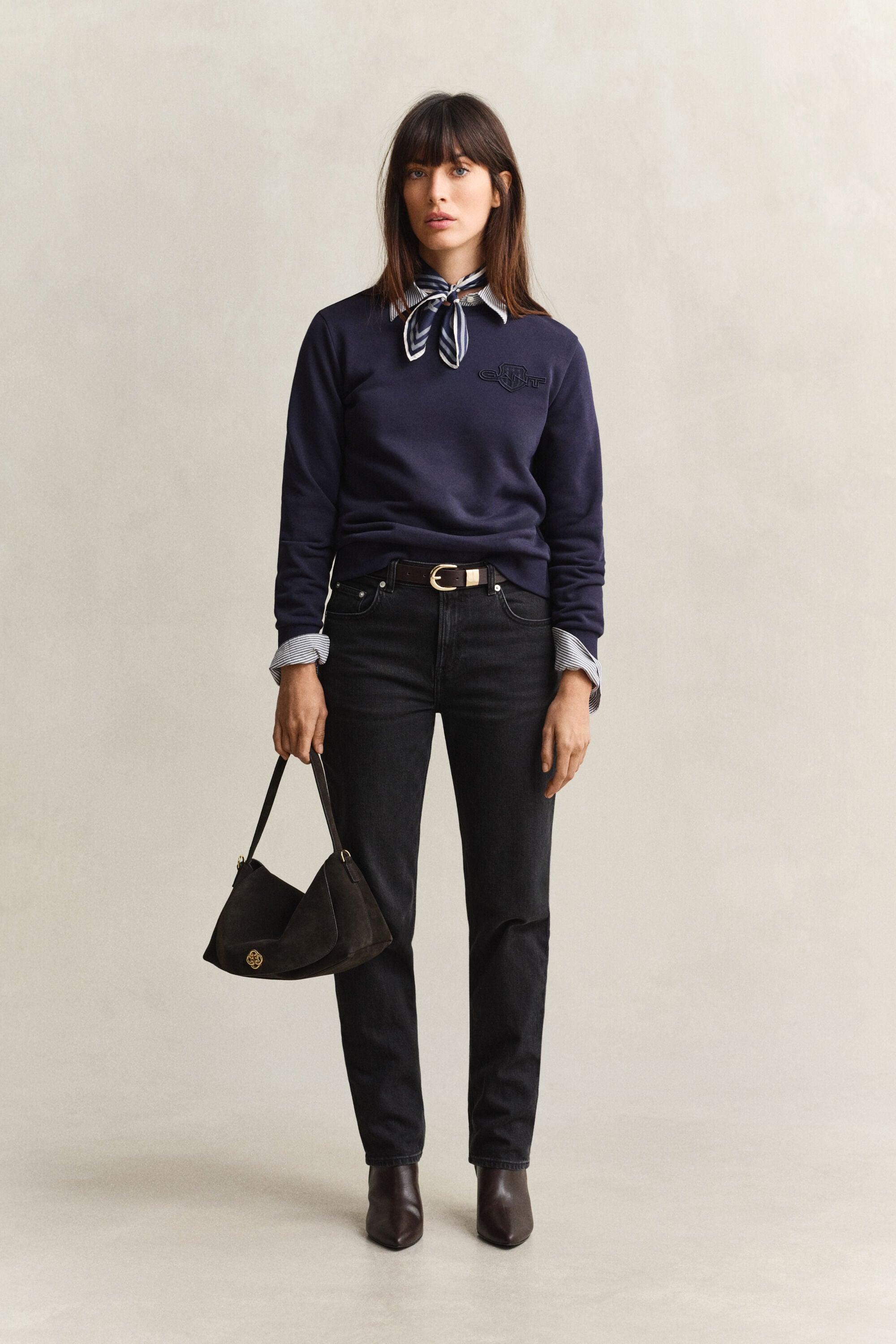 Camicia in popeline a righe