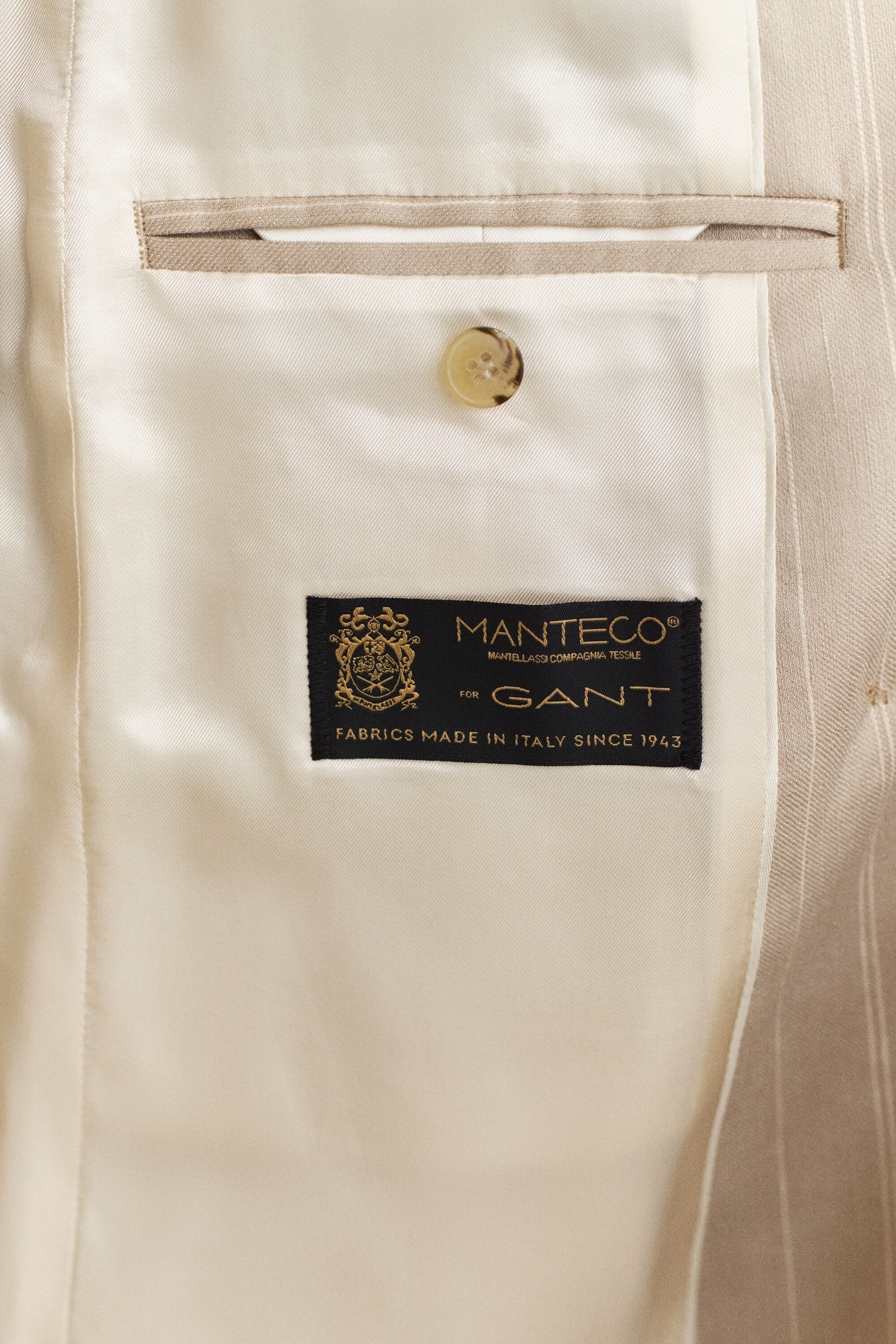 Blazer in misto lino gessato