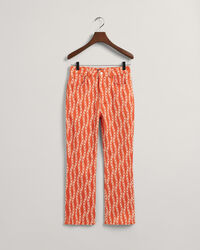 Jeans alla caviglia con stampa a catena