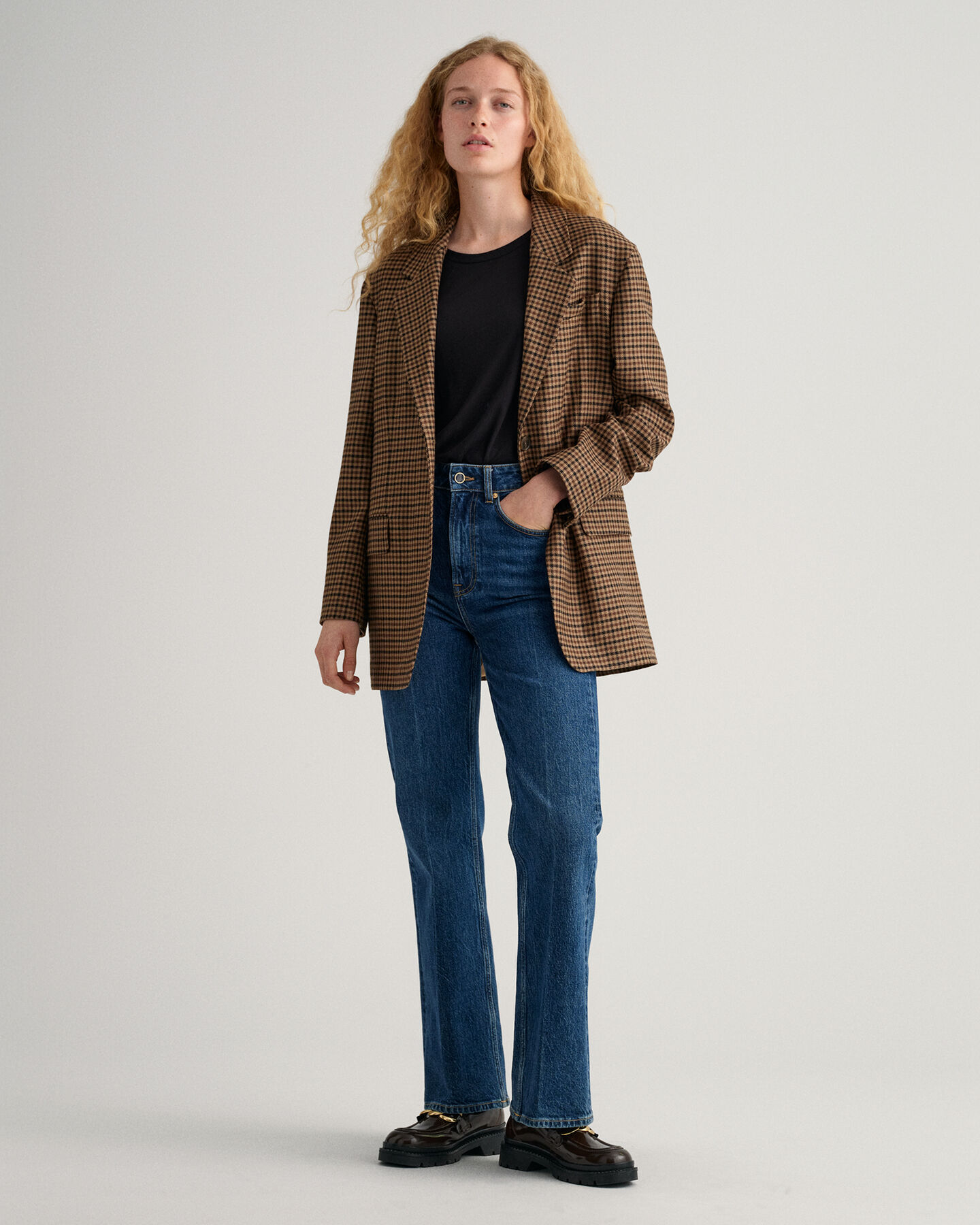 Blazer a quadri oversize