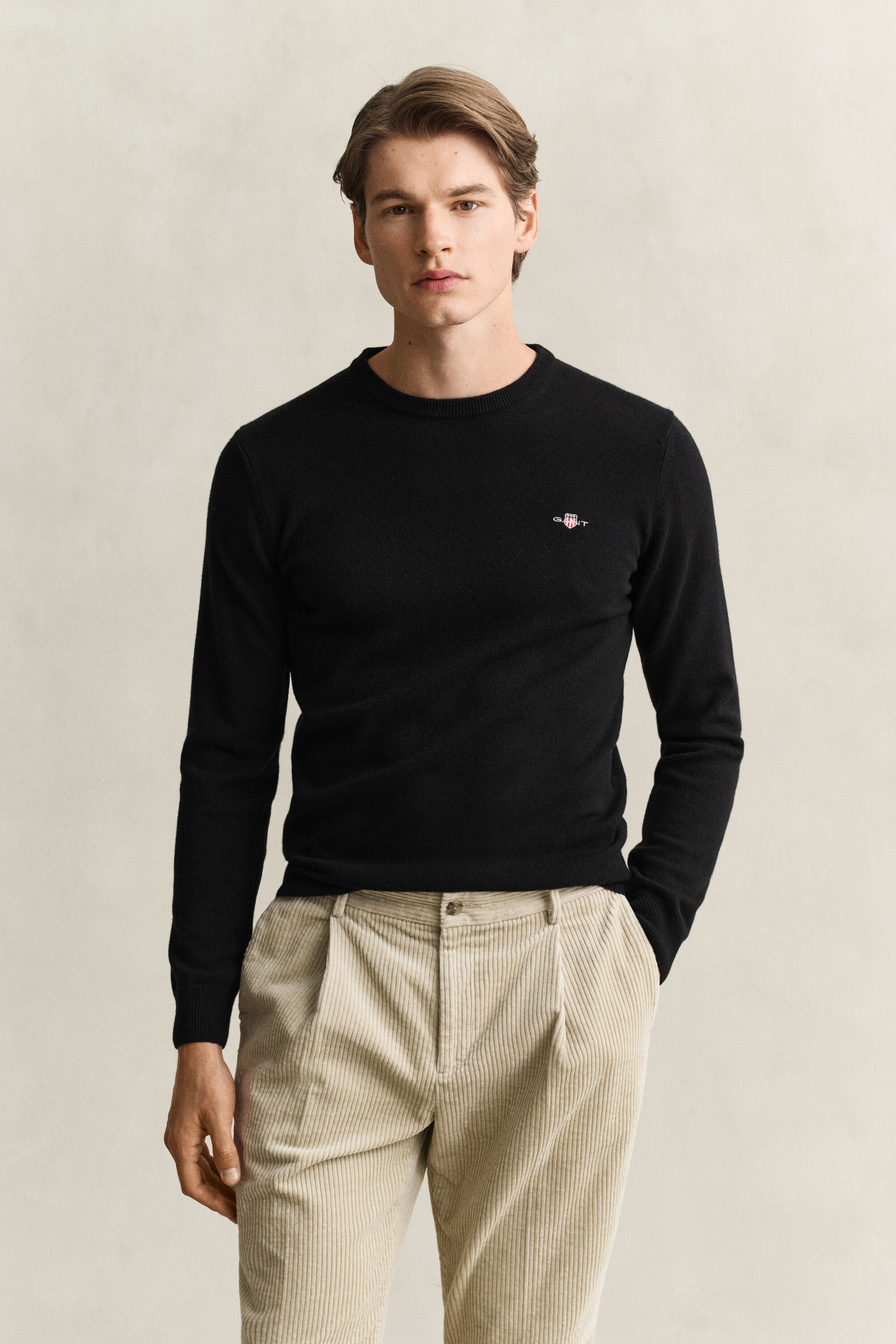 Maglia girocollo in lana d’agnello