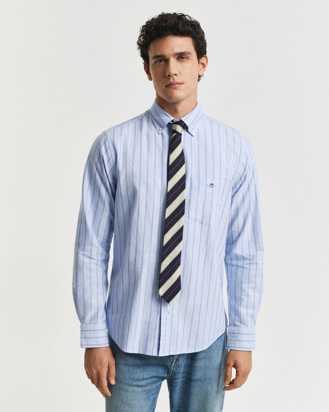 Camicia Oxford classica a righe regular fit