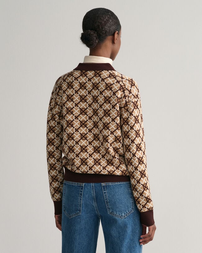 Polo in maglia jacquard con motivo G