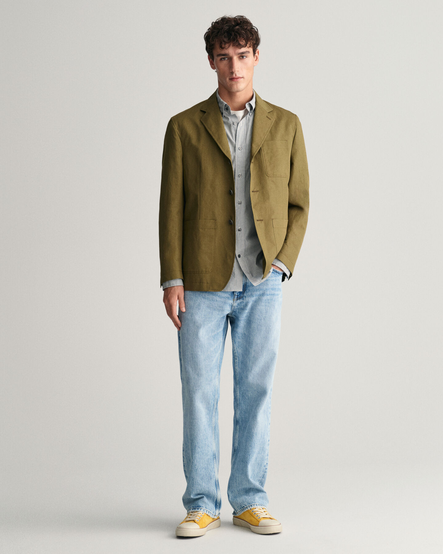 Blazer in cotone regular fit