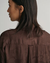 Camicia jacquard in pizzo relaxed fit