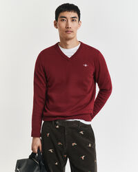 Maglia in cotone con scollo a V classico