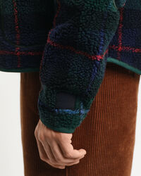 Giacca in pile a quadri